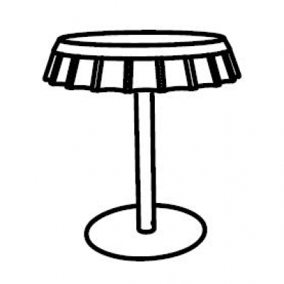 Fizzz table haute Ø 70cm,  h 110 cm